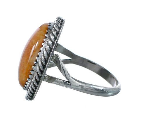 Oyster Shell Sterling Silver Native American Ring Size 7 JX130301